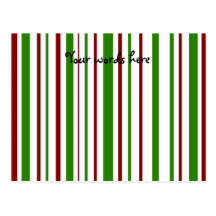 Christmas stripes postcards