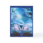 Christmas Swans Greeting Card