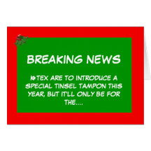 Christmas tampon greeting card
