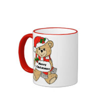 Christmas Teddy Bear Message Mug