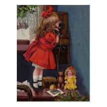 Christmas telephone postcard