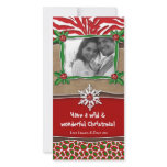 Christmas Template Snowflake Zebra Leopard photo cards