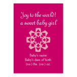Christmas themed pocket birth announcement business cards