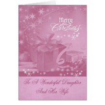 Christmas To Daughter and Wife Greeting Card