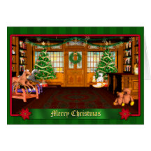 Christmas Toy Shop Holiday Greeting Card