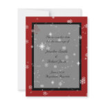 Christmas Tree and Snowflakes on Red and Black invitations