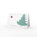 christmas tree and star holiday card