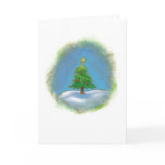 Christmas tree art simple sweet hearts blessings cards