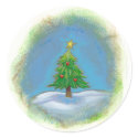 Christmas tree art simple sweet hearts star stickers