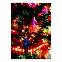 Christmas Tree Bling Greeting Card