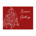 Christmas Tree Business Seasons Greetings Postcard
