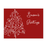 Christmas Tree Business Seasons Greetings Postcard