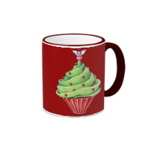 Christmas Tree Cupcake red Mug