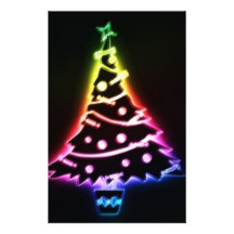 christmas tree customised stationery