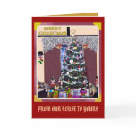 CHRISTMAS TREE FROM OUR HOUSE TO YOURS GREETING CARDS