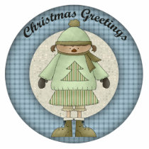 Christmas Tree Girls Ornament Photo Sculpture