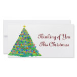 Christmas Tree Hand Drawn and Painted photo cards