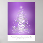 Christmas Tree In Purple Posters