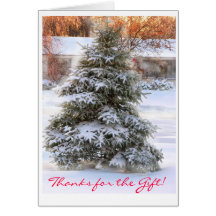 christmas tree in sunset, Thanks for the Gift! Greeting Card