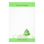 Christmas Tree of Hearts Custom Stationery