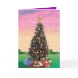 Christmas Tree : Oil Painting cards