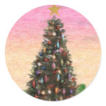Christmas Tree : Oil Painting stickers
