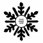 Christmas Tree Ornament Snowflake 1 Black  White photo sculptures