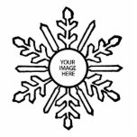 Christmas Tree Ornament Snowflake 1 White  White photo sculptures