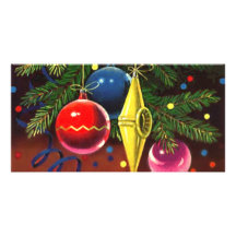 Christmas Tree Ornaments 2 Photo Cards