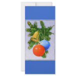 Christmas Tree  Ornaments Design Rack Card Template