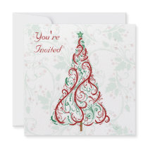 Christmas Tree Party Invitation