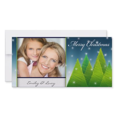 Christmas tree photo card template by aslentz