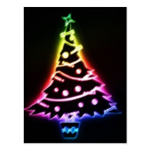 christmas tree post cards