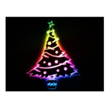 christmas tree postcard