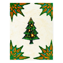 Christmas tree Postcard Postkarte