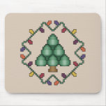 Christmas Tree Quilt Square Mousepad