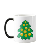 Christmas Tree  Smiley Face Mugs