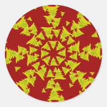 Christmas Tree Snowflake Sticker