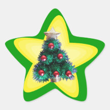 Christmas tree Star sticker