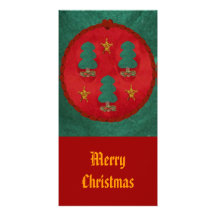 Christmas Tree Trinity, Merry Christmas Custom Photo Card