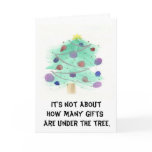 Christmas Tree Watercolor Christmas Card