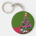 Christmas tree with gifts keychains