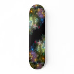 Christmas tree with star at night skateboards