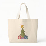 Christmas tree with star & packages bags