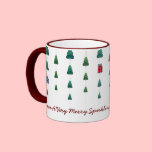 Christmas Trees and Gifts Rain mugs