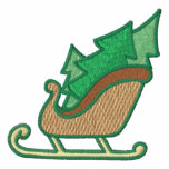 Christmas trees and sleigh embroidered polo shirt embroidered shirts