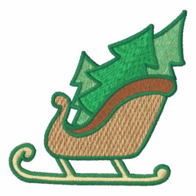 Christmas trees and sleigh embroidered polo shirt Christmas trees and sleigh embroidered polo shirt