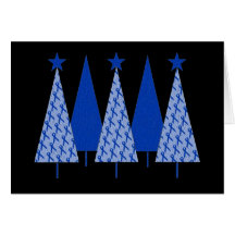 Christmas Trees - Blue Ribbon Colon Cancer Cards