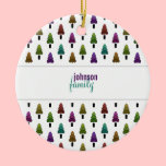 Christmas Trees Pattern ornaments