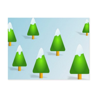 Christmas Trees Postcards by prawny